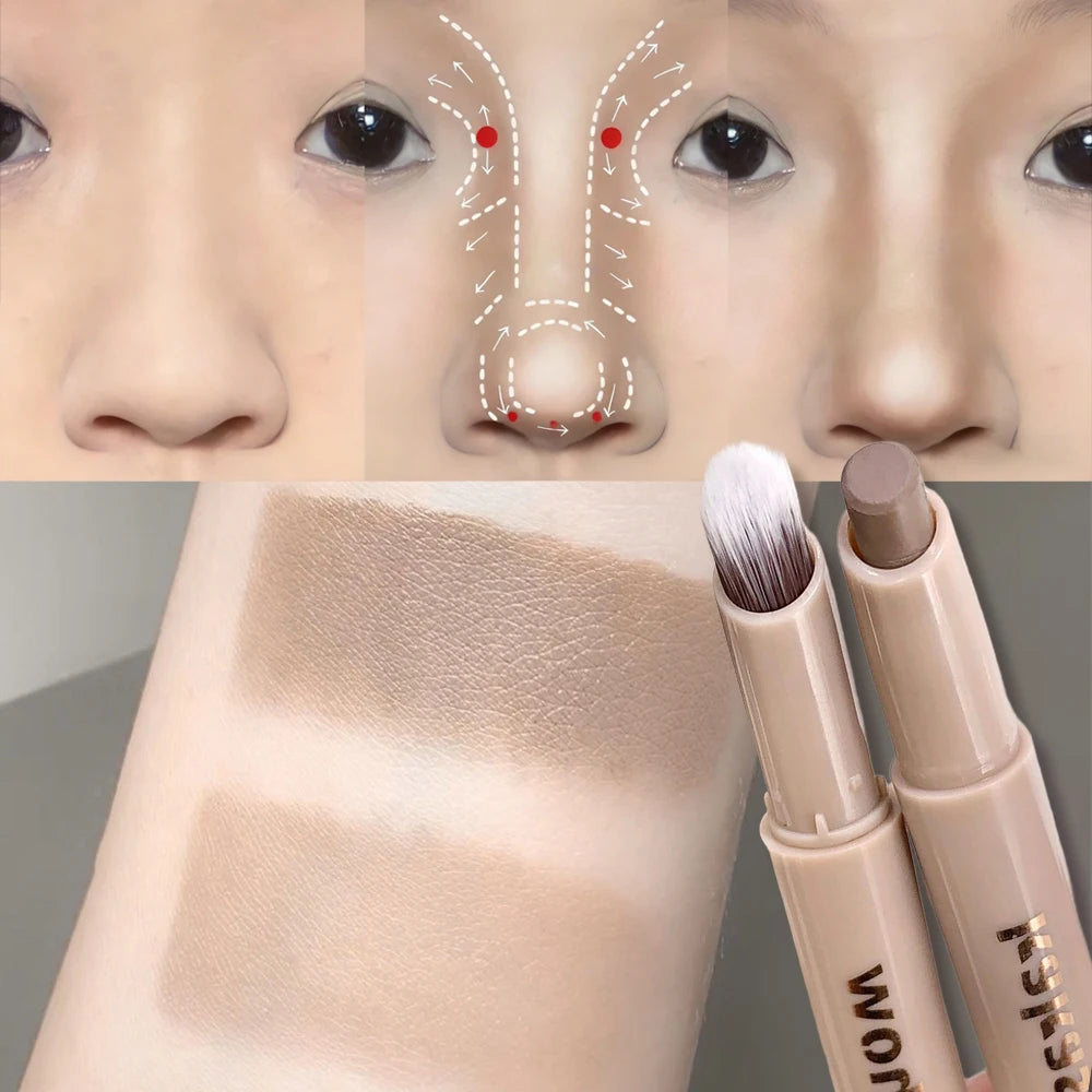 3D Contouring Pen Long Lasting Waterproof Matte Bronzer Stick Nose Zpaxo