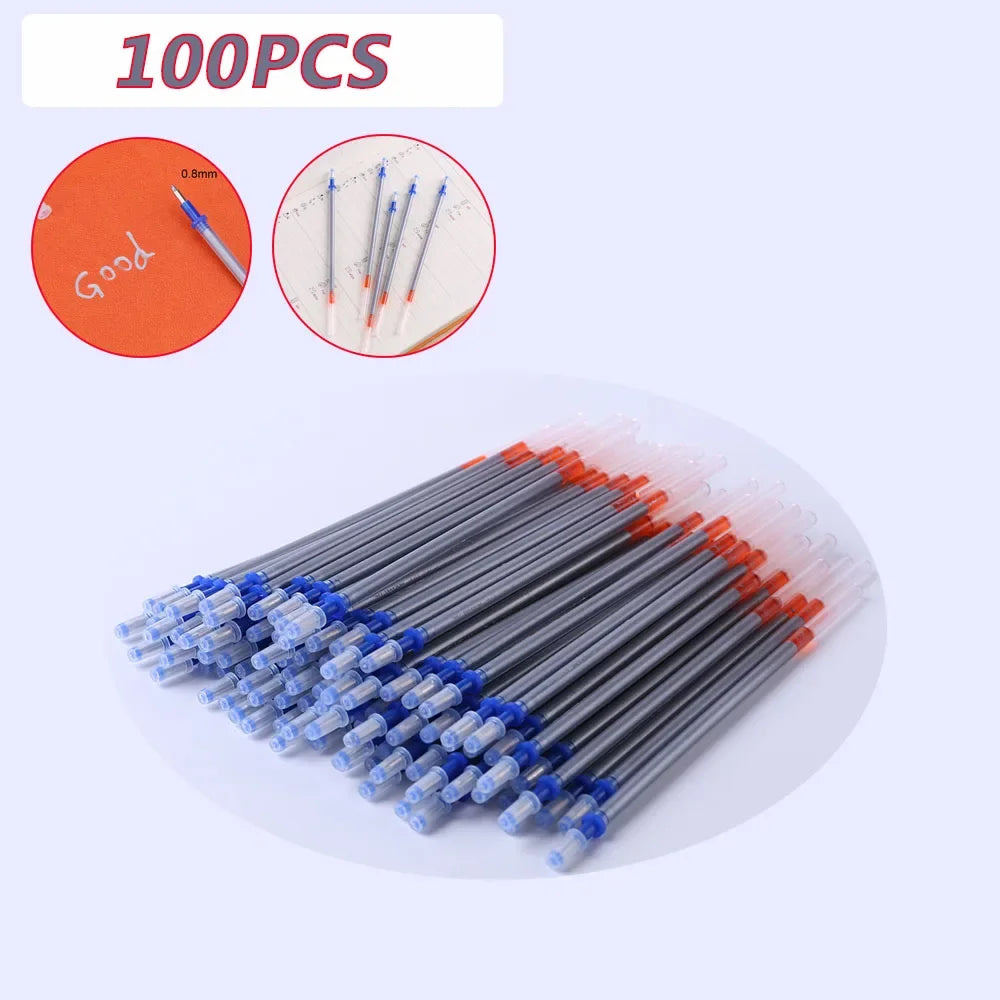 500-100pcs Mercury Refillable Pen Water Erasable Pens Fabric Leather Craft Refill Pen for Leather Embroidery Fabric Sewing Tools Zpaxo 100pcs