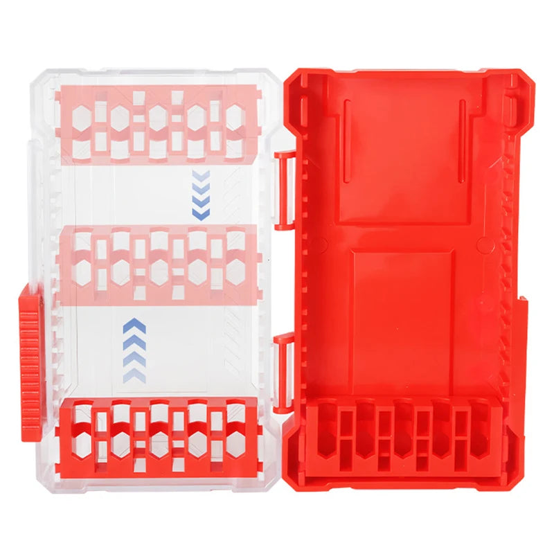 Drill Bit Storage Case Portable 6.35mm Hex Drill Bit Case 5 Sizes Water Resistant PVC Detachable Holder Hangable Storage Zpaxo