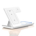 Foldable 3-in-1 Wireless Charging Stand – iPhone, Watch & AirPods Wireless Charging Stand Zpaxo WHITE
