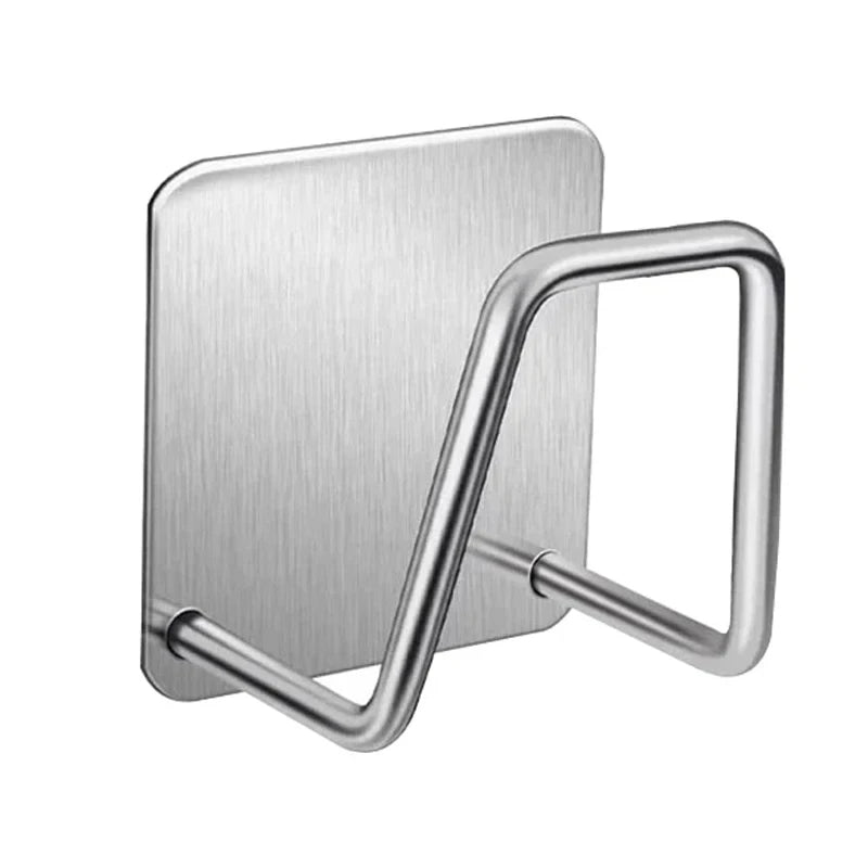 2pcS Stainless Steel Sink Sponge Rack For Sponge Steel Wire Ball Draining Paste The Inner Wall Of The Sink Kitchen Supplies Zpaxo Sliver 1PCS