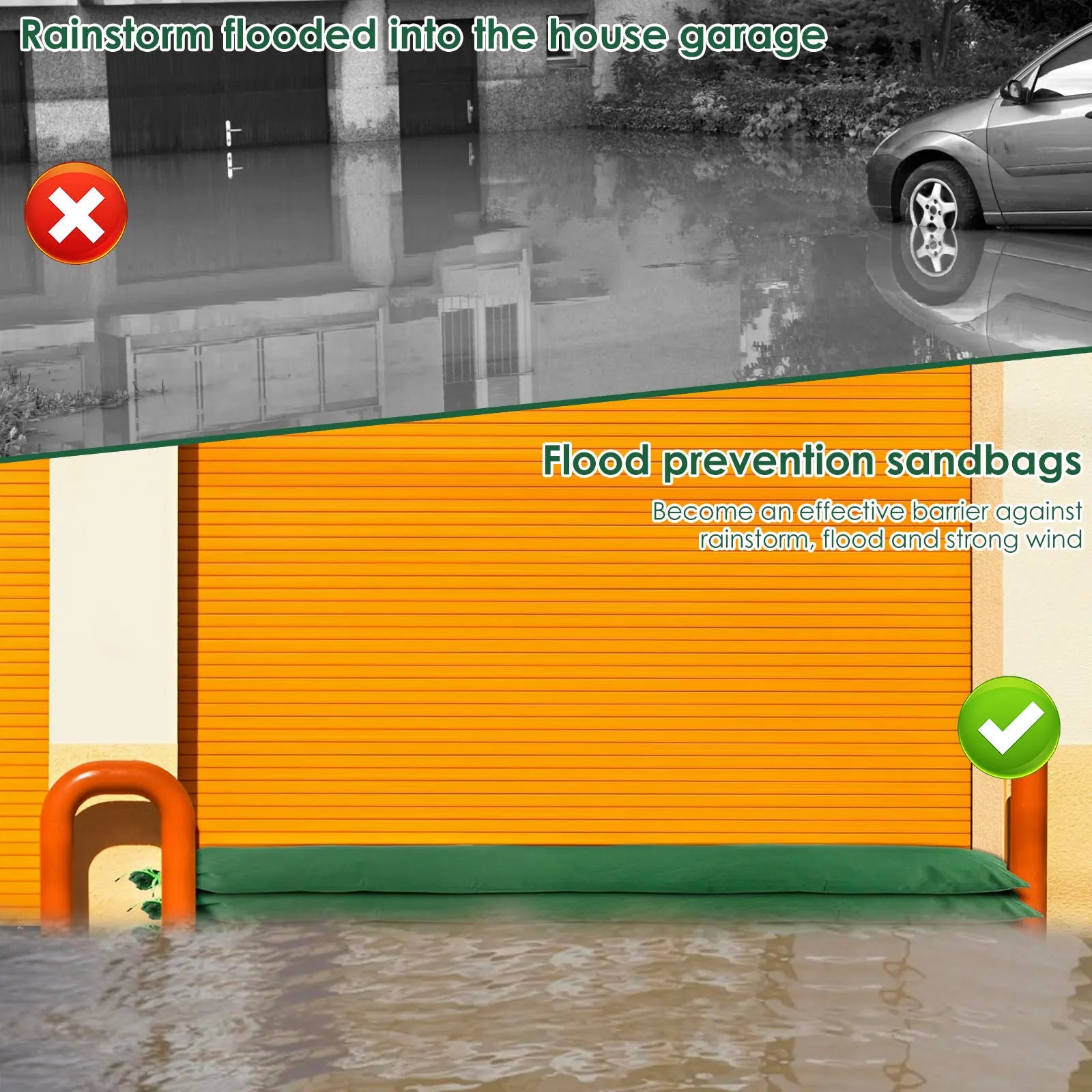4/1Pcs Sand Bags Thickened Long Canvas Sandbags Sturdy Water Barrier Large Sand Bags Reusable Empty Flood Prevention Sandbags Zpaxo