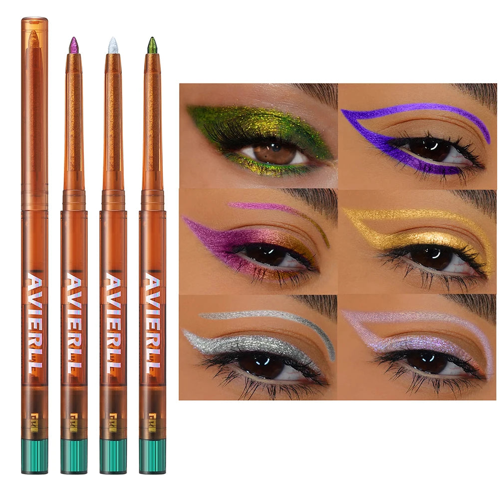 Eyeliner Gel Pencil Metallic Gradient Chameleon Glitter Waterproof Zpaxo