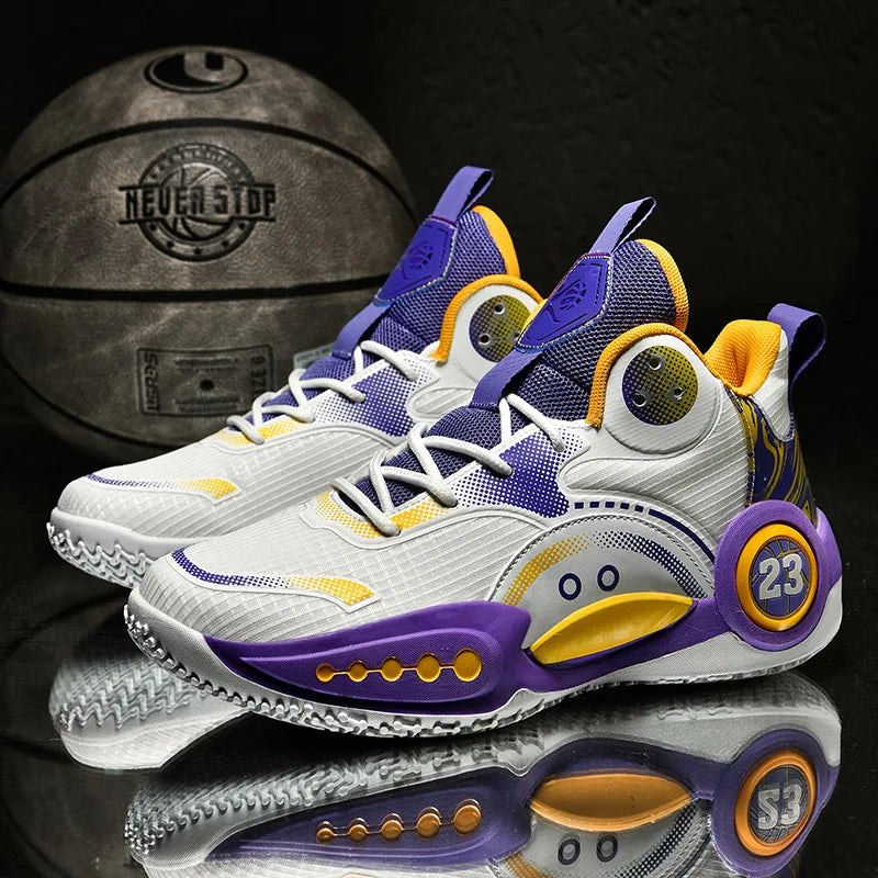 Men's Basketball Shoes Breathable Cushioning Non-slip Wearable Runing Zpaxo 870 3 45