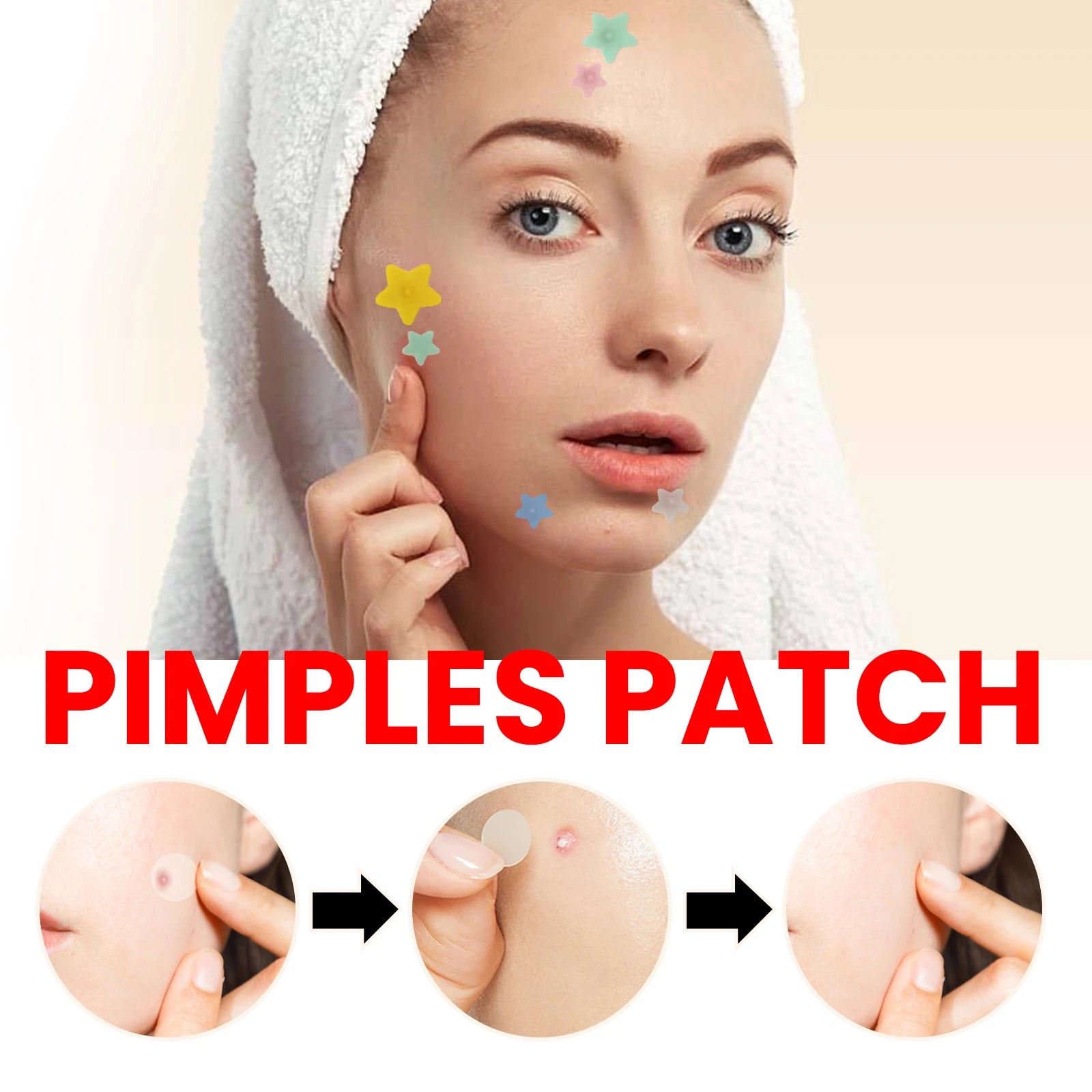 200Pcs Repair Acne Patch Fade Blemishes Pimple Marks Closed Acne Blemishes Hydrocolloid Star Shaped Cover Acne Pimple Patch Zpaxo