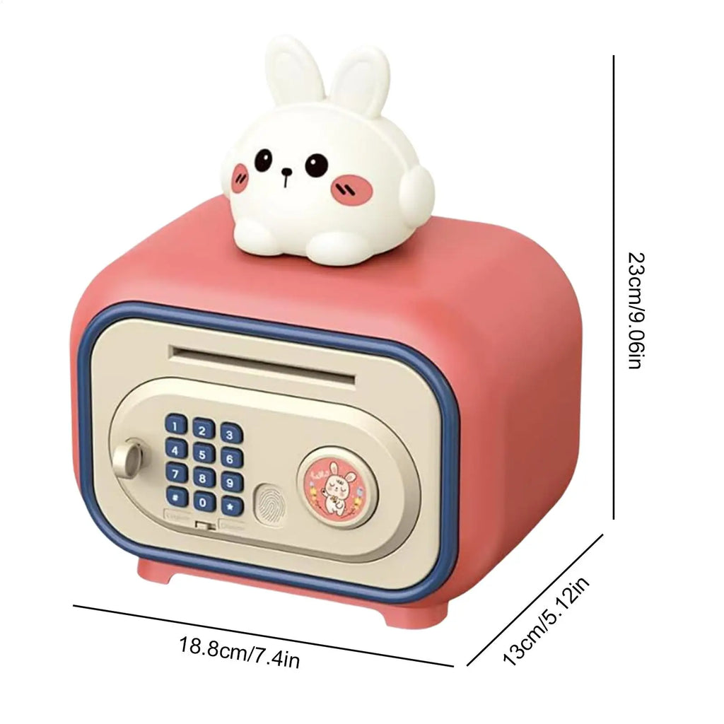 Kids Money Bank Password Fingerprint Unlock with Sound Money Saver Box Kids Banks for Cash Bill Coin Boys Girls Over 3 Year Old Zpaxo