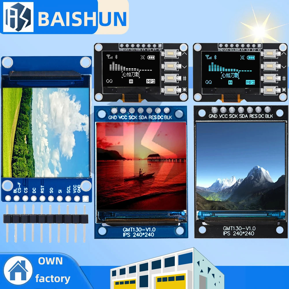 1 3-Inch Square TFT Display ST7789 LCD Module 240 SPI Interface Zpaxo