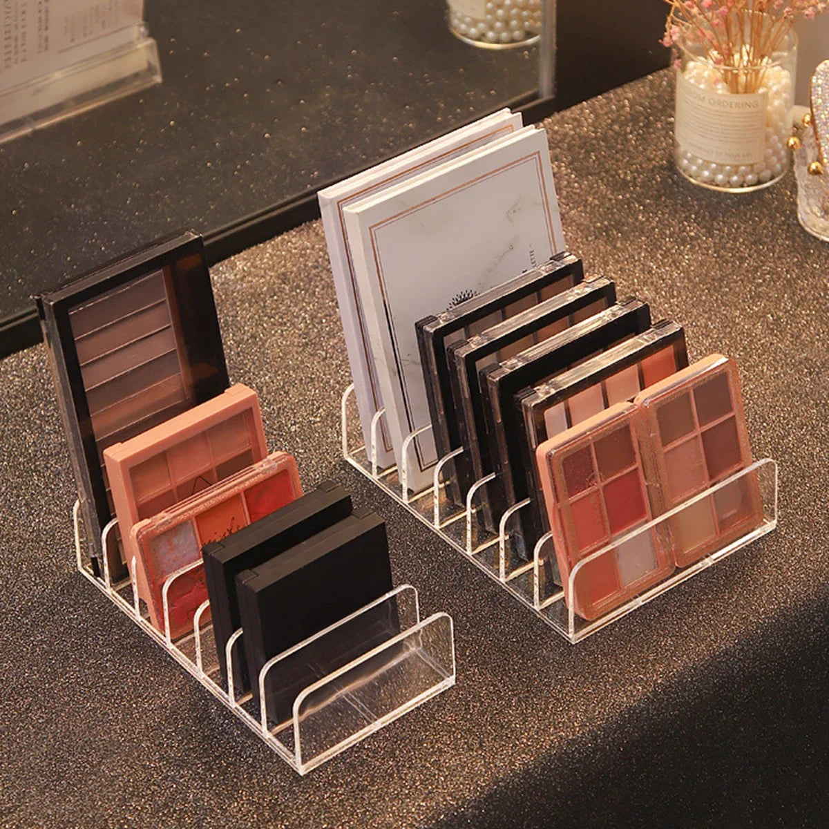 Acrylic Storage Makeup Organizer For Cosmetics Jewelry Lipstick Organizer Layered Desktop Acrylic Cosmetic Storage Box Zpaxo 2pcs Set 7
