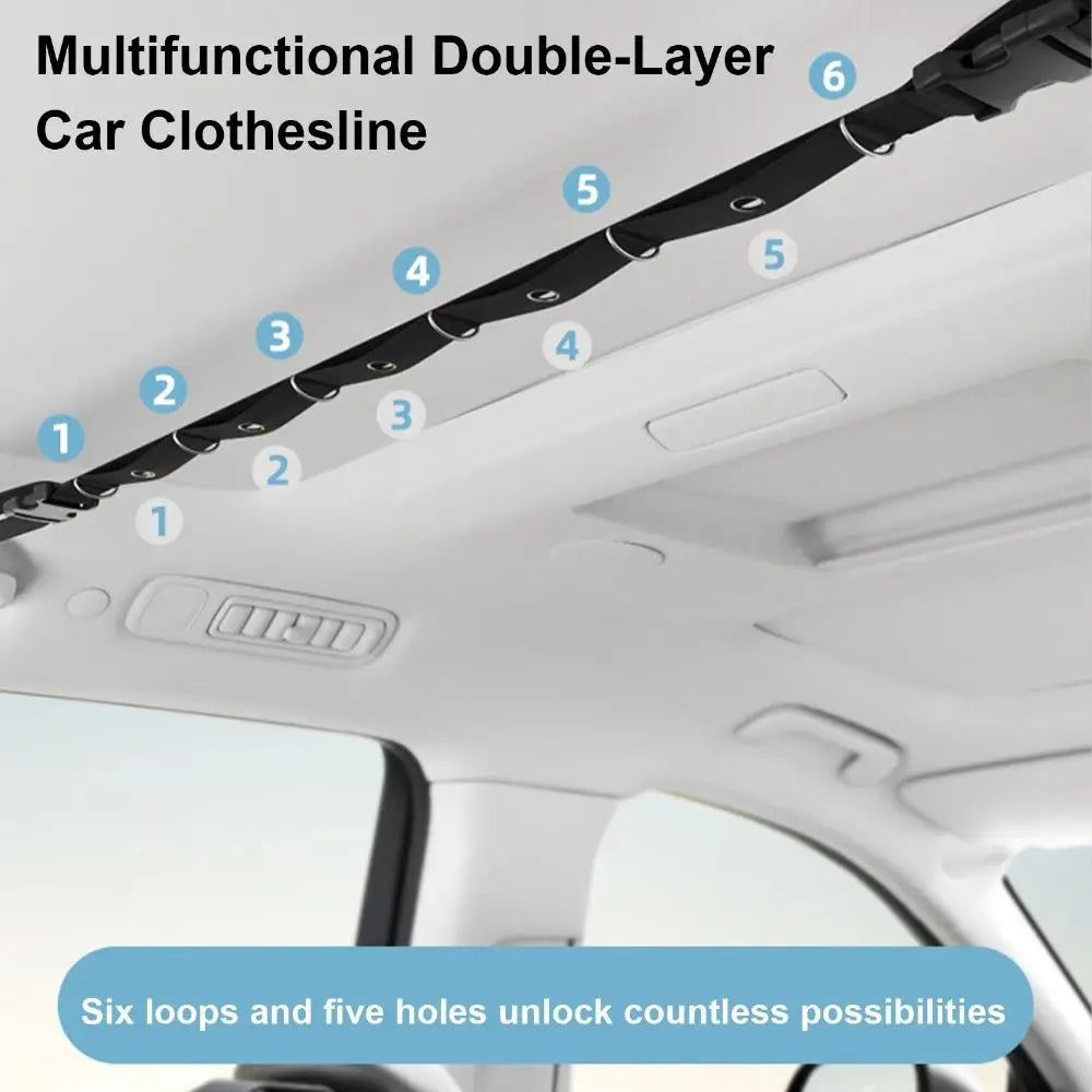 Retractable Design Portable Drying Line Outdoor Use Compact RV Clothesline Hanger Save Space Portable Automotive Drying Line Zpaxo