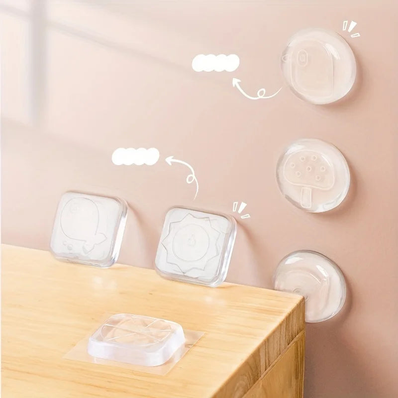 6pcs Silicone Anti-Collision Mute Pads - Door Handle Cushions, Refrigerator Door Stickers, Door Stoppers, Cabinet Door Back Wall Zpaxo