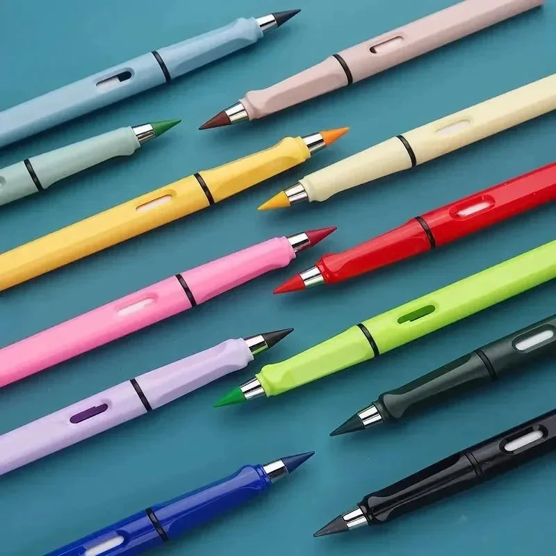 12-Color Eternal Inkless Pencils – Kids Art Sketch & Writing Set