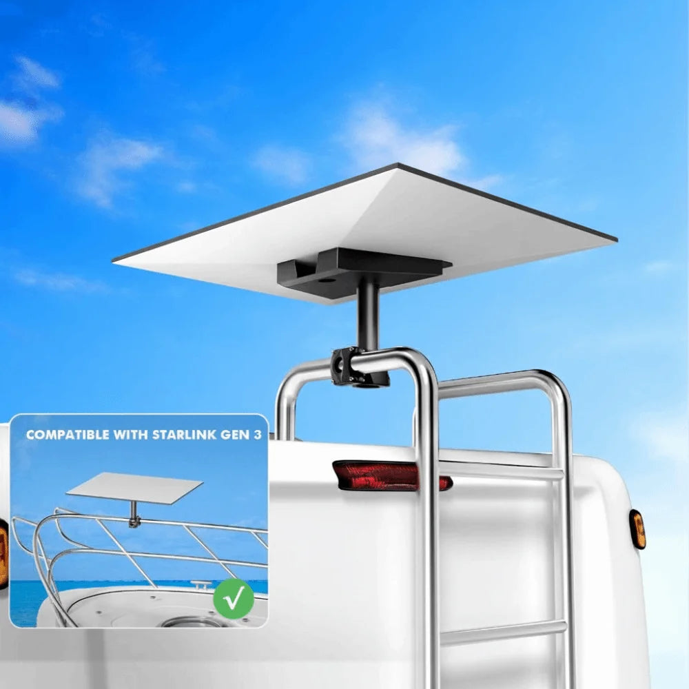 Pole Mount Kit Pole Clamp Mount Clamp Mount Portable Design Internet Mounting Kit Heavy Duty Adjustable Portable Bracket Zpaxo