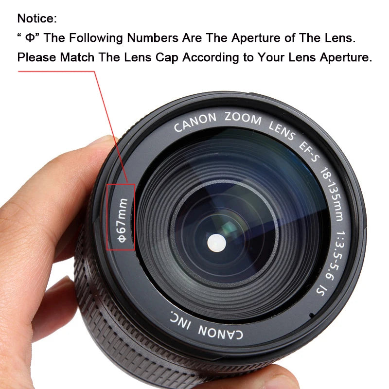 37 40 5 43 46 49 52 55 58 62 67 72 77 Snap-on Anti-scratch Camera