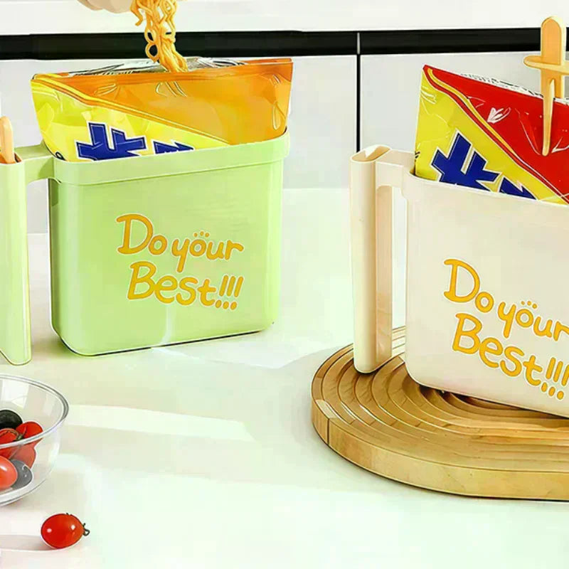 For Dorms Camping School Office Home Instant Noodle Bowl With Multi-Functional Instant Noodle Fork With Handles Food Container Zpaxo