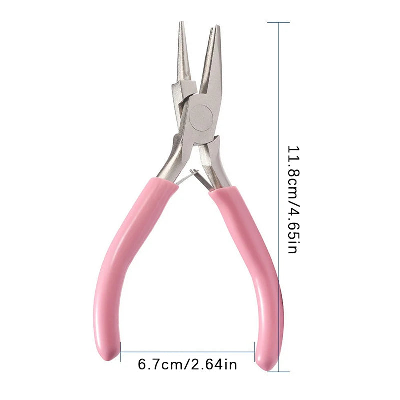 Round Concave Pliers Wire Looping Precision Jewelry DIY Making Zpaxo Pink