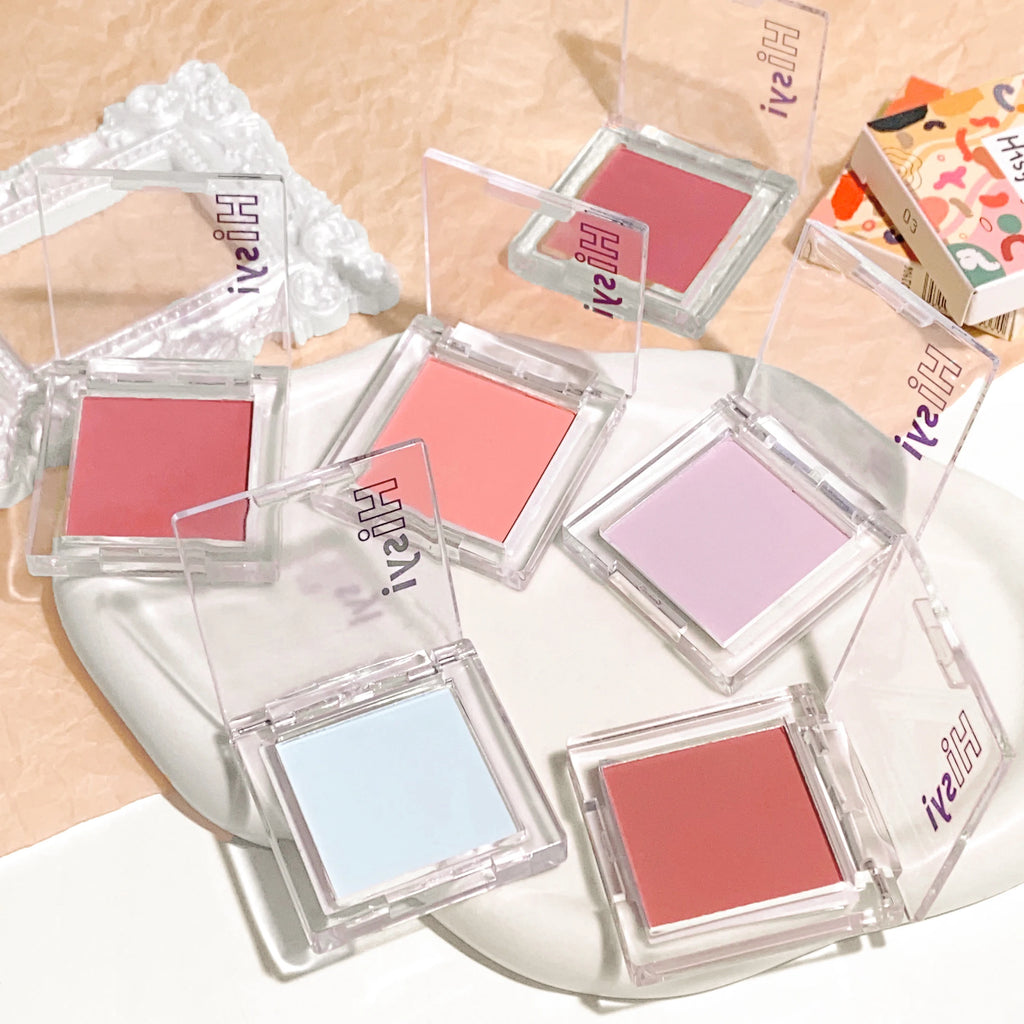 HISYI monochrome blush brightens matte nude makeup natural highlight repair three-dimensional eye shadow makeup Zpaxo