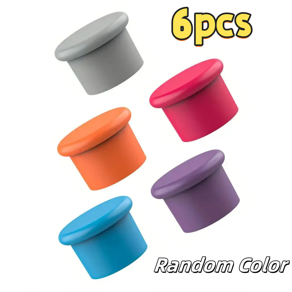 Silicone Wine Stopper Reusable Leak-Proof Cap, Universal Fit for Xmas Bday NYE Gift Zpaxo 6PCS