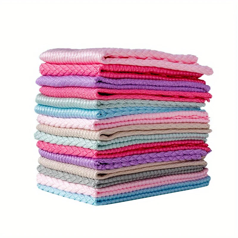 Microfiber Dish Cloths – Absorbent Anti-Grease Cleaning Rags Microfiber Cleaning Cloth Zpaxo 5pcs