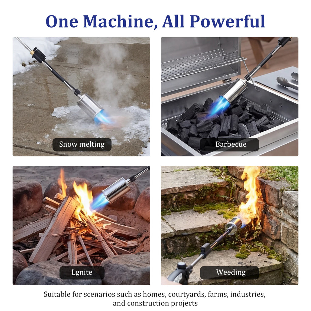 Propane Torch Weed Burner 30 Inch Long Handle Piezo Ignition Grass Killer Blowtorch Snow Melter Heat Tool for Standard Gas Tank Zpaxo