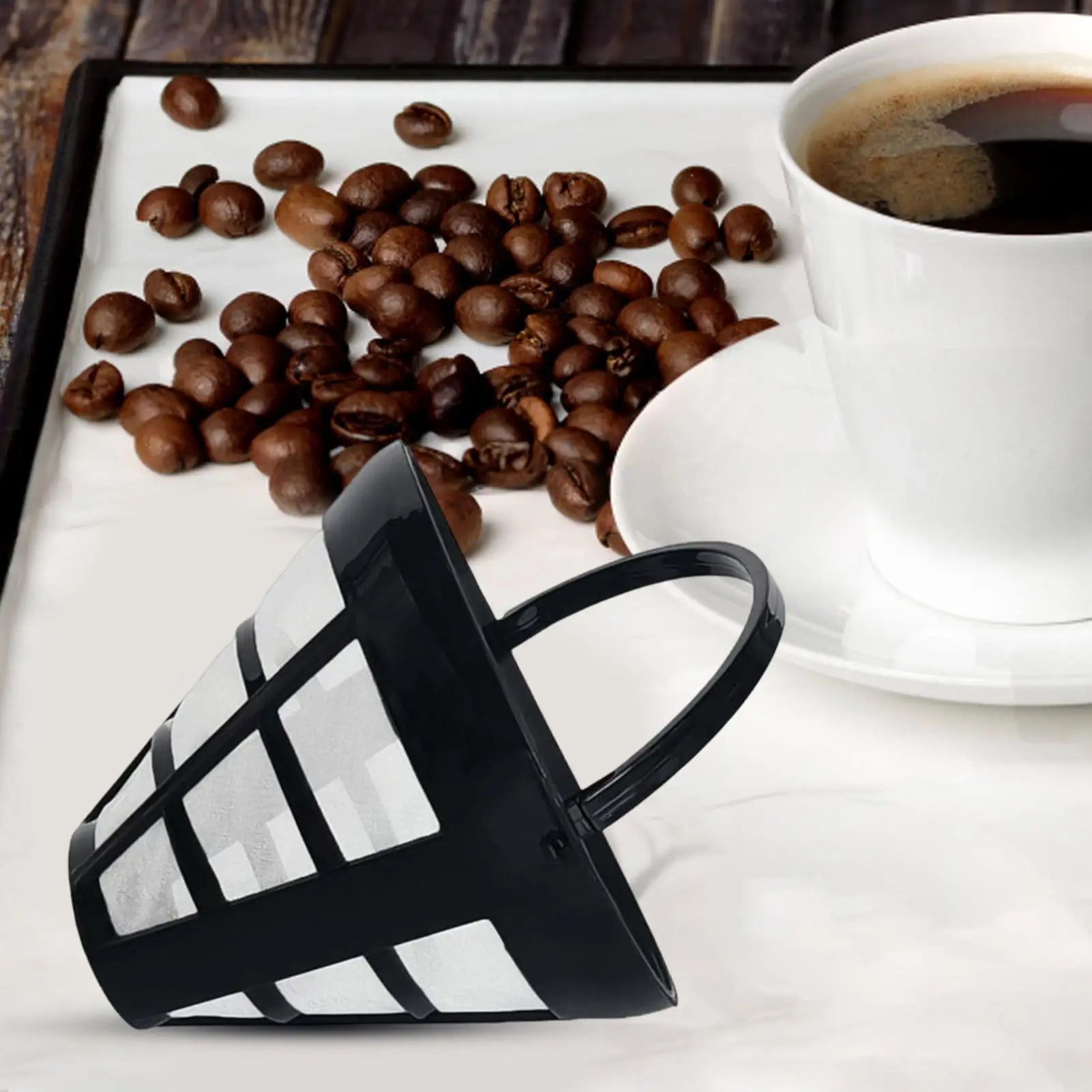 Reusable Coffee Filter Basket Cone Shape Fine Mesh Strainer Cup Maker