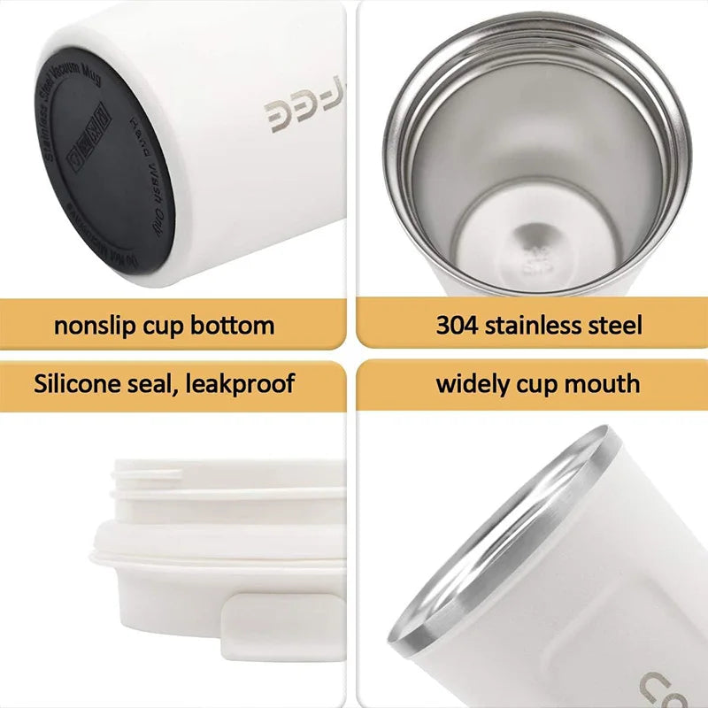 Thermos Coffee Mug 380/510ml 304 Stainless Steel Vacuum Cup Temperature Display Flask Thermal Tumbler Business Office Coffee Cup Zpaxo