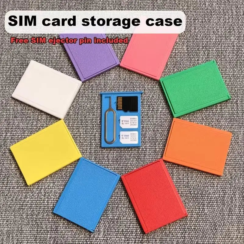 2/4pcs random Portable SIM Card Storage Box – Mini, Shockproof & Dustproof Case for Phone Memory Cards Zpaxo