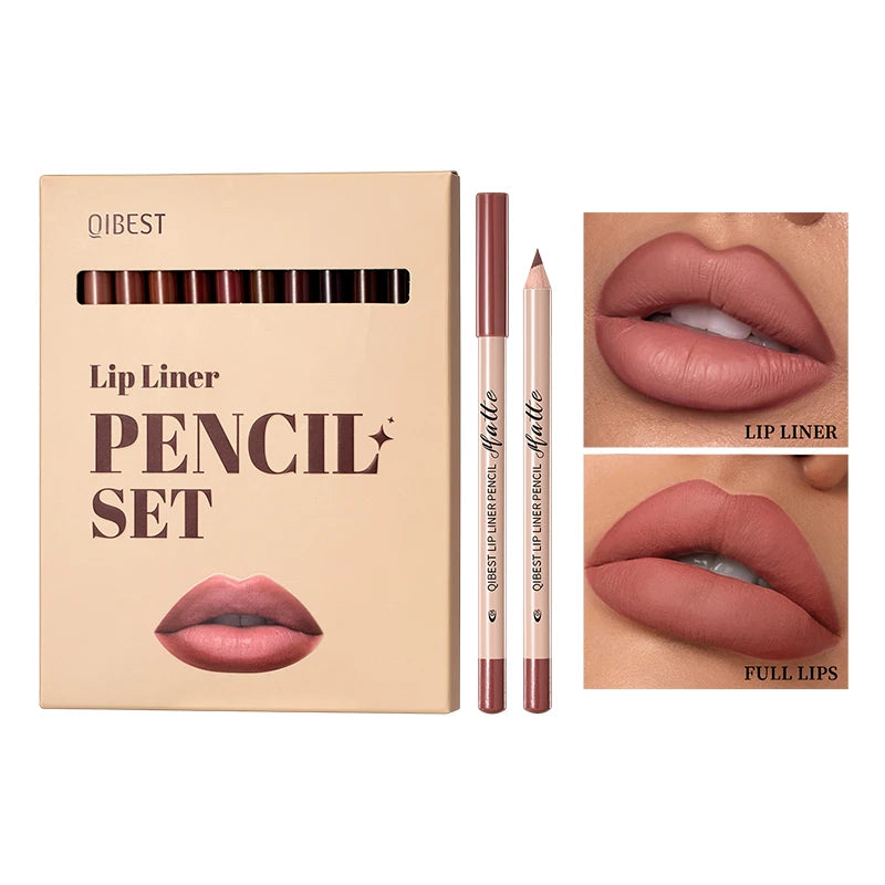 Matte Lipliner Smooth Easy Apply Non Smudging Fading Natural Makeup