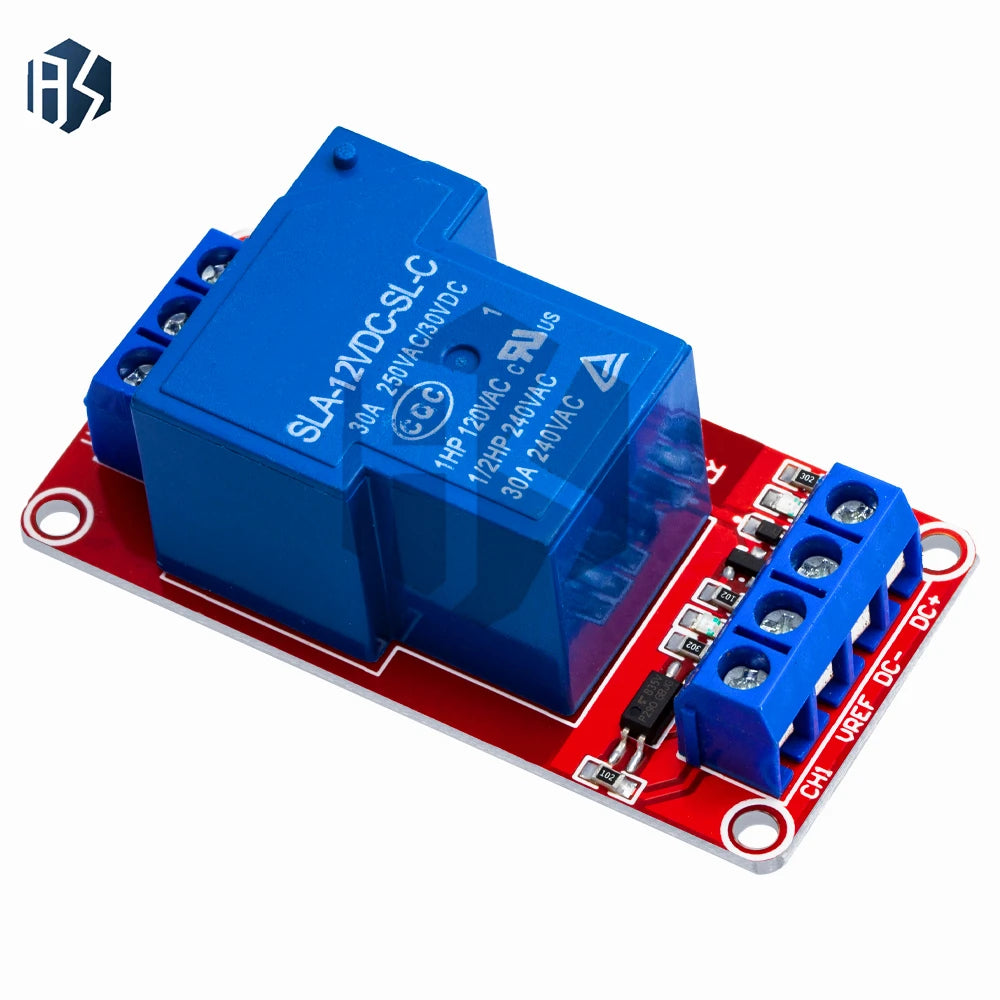 1PC 30A Dual-Channel Optocoupler Relay Module – 5V/12V Isolated Control, High & Low Level Trigger Compatible Zpaxo