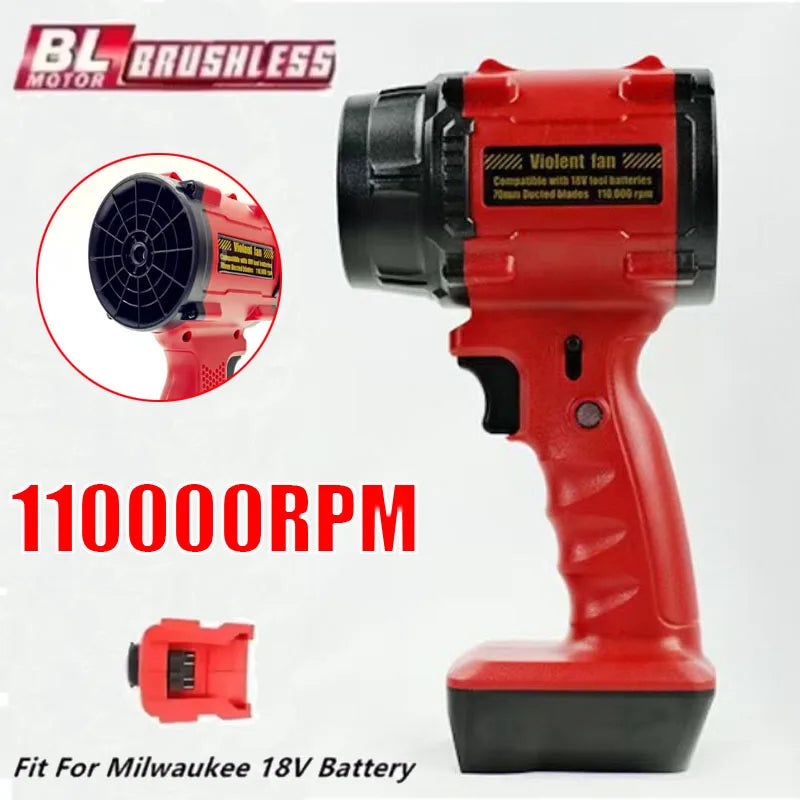 Milwaukee 18V Battery Power Violent Fan Brushless Air Blower Turbo