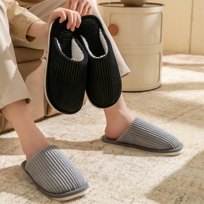 Men's Fall Winter Slippers Home Anti-slip Warm Comfortable House