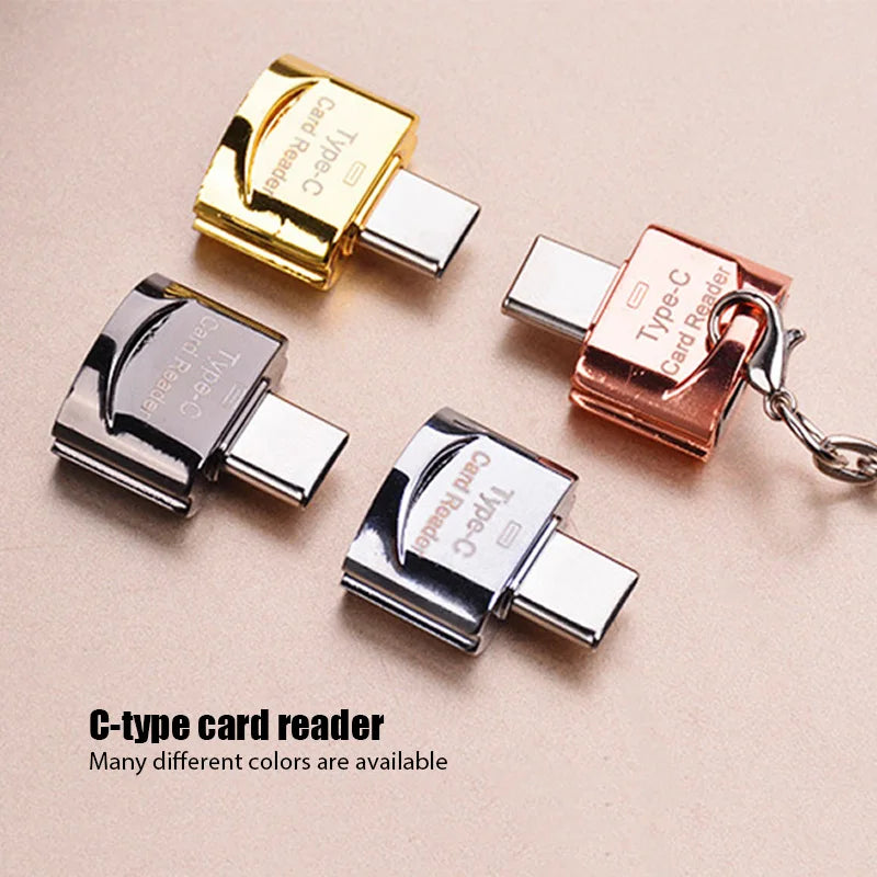 C Micro-SD Adapter OTG Card Reader Mini Smart Memory TF Phone Laptops