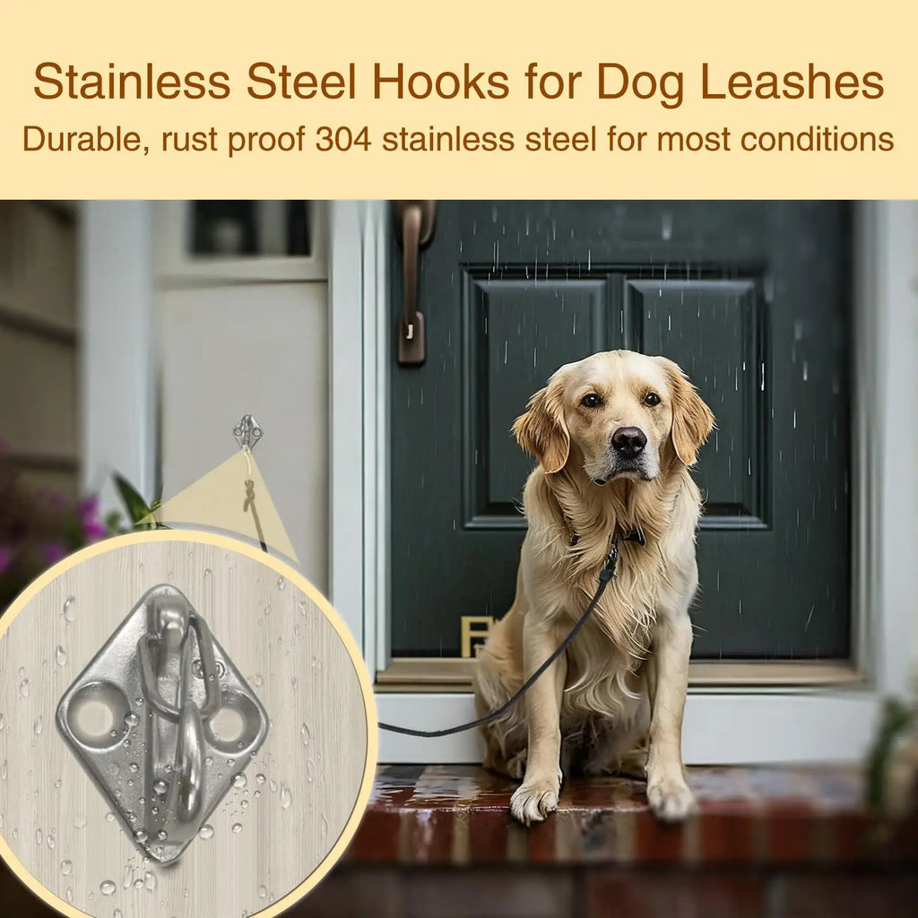 Stainless Steel Dog Lead Hook Rustproof Indoor Pet Parking Tether