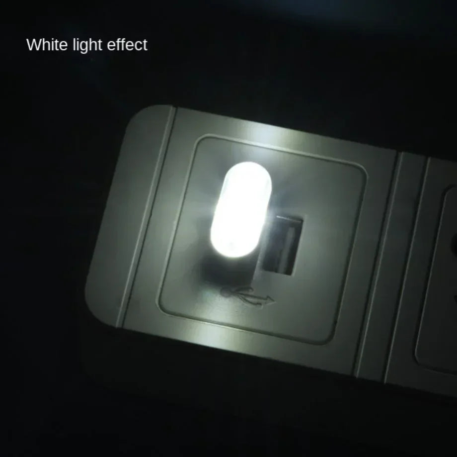 USB Mini LED Ambient Light, Car Interior Neon Lamp, Emergency Lighting, Night Light, PC Laptop Plug and Play, Portable USB Light Zpaxo White Light