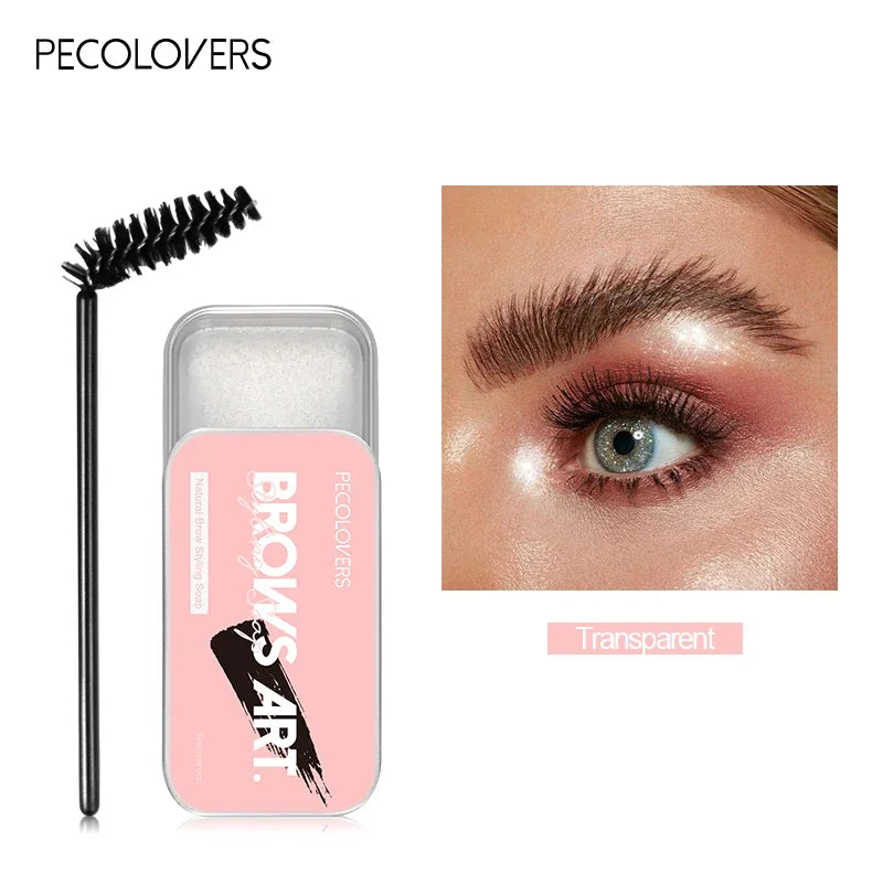 1Pcs Natural Transparent Pomade Eyebrow Styling Soap Brows Gel Wax Fixer With Brush Make-up for Women Eyebrow Cosmetics Zpaxo 01