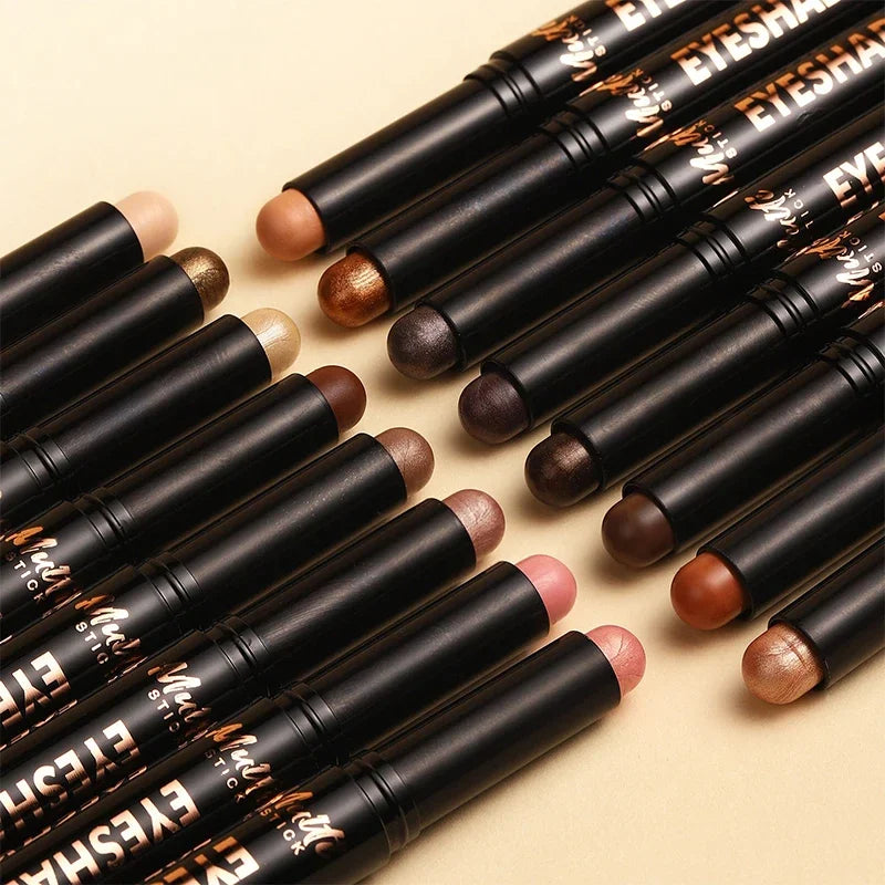 Glitter Brown Eyeshadow Pen Smoky Eyes Makeup Long Lasting Shimmer