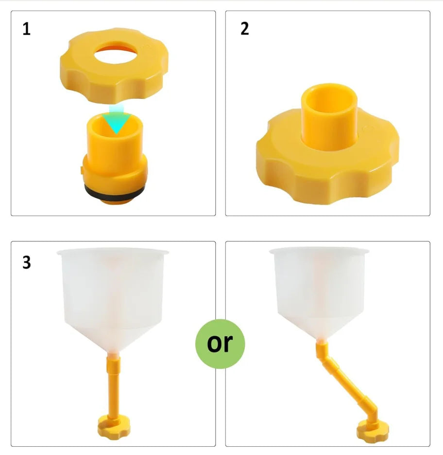 Antifreeze Funnel Car Coolant Plastic Refrigerant Filling Water Tank