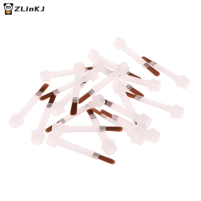 5 10 Disposable Nail Polish Brush Bottle Replacement Brown Hair Art Zpaxo