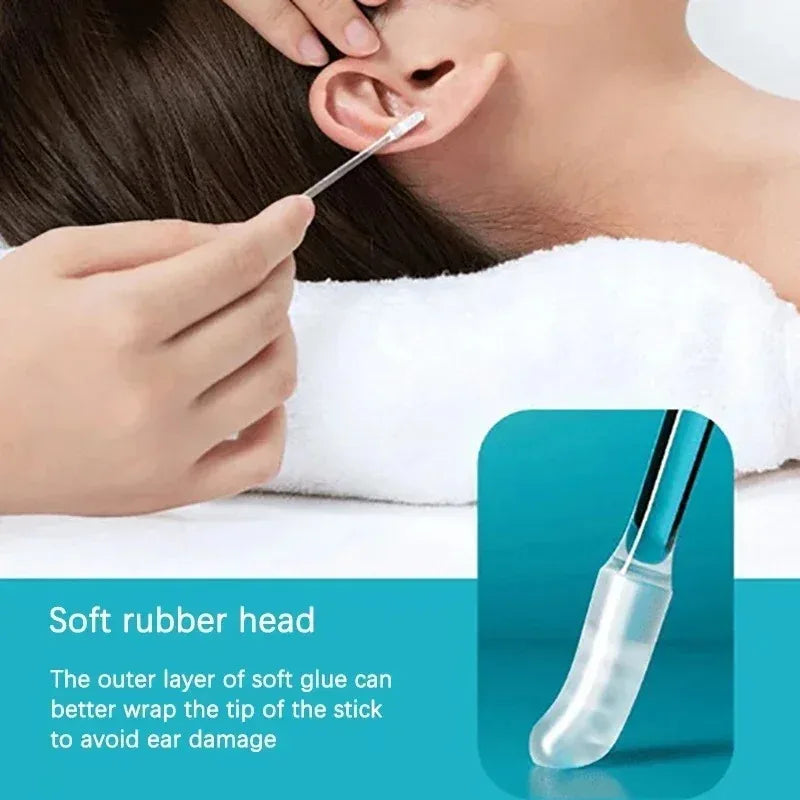 24Pcs Disposable Silicone EarWax Remover sticky ear pick For Kids Olders Adult S/L Ear Cleaner Reusable Adhesive Earpick Zpaxo
