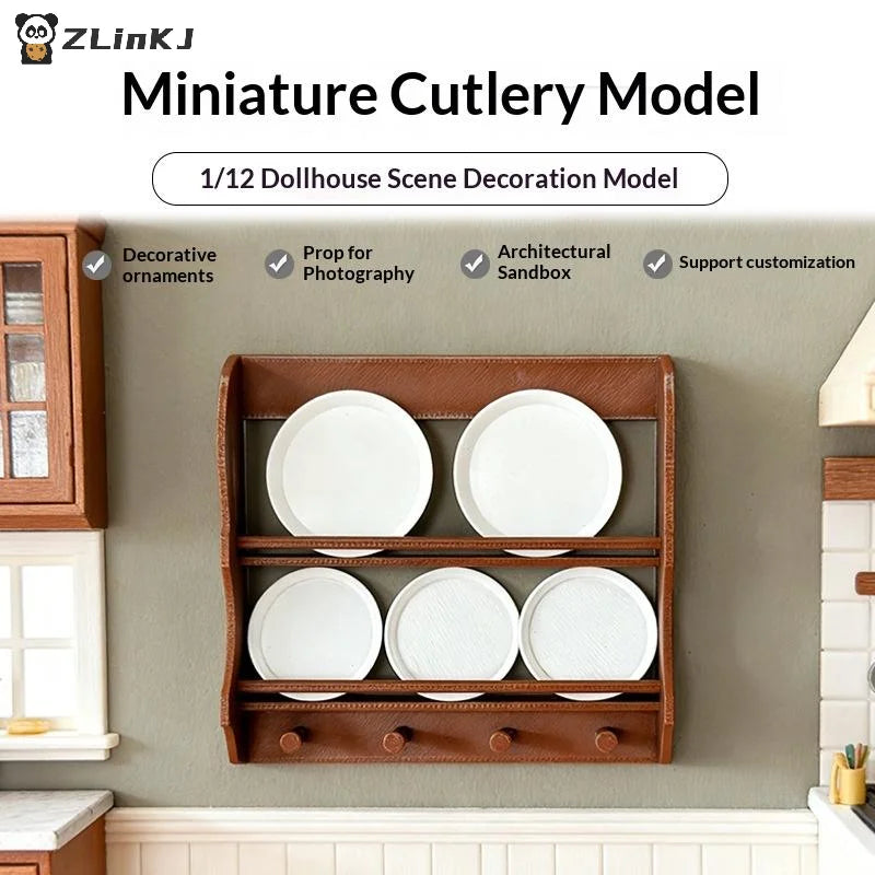 Dollhouse Mini Kitchen Utensils Tableware Simulation Cookware Toys Zpaxo