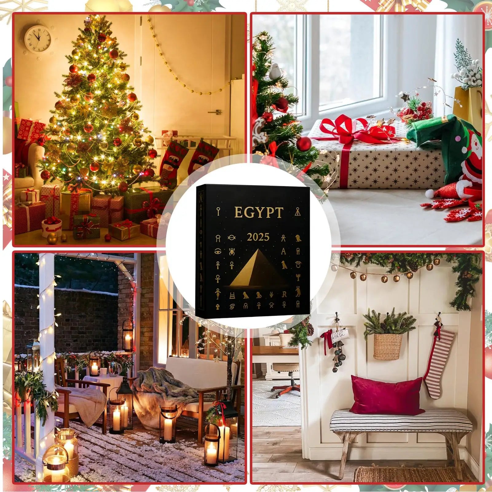 Egyptian Theme Advent Calendar 2025 24 Days 2D Acrylic Christmas