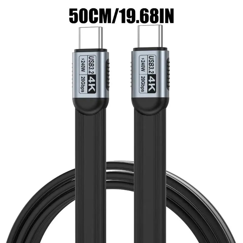 652F Fast Charging 240W USB C Data Cable TPE Aluminum Shell Transfer Zpaxo