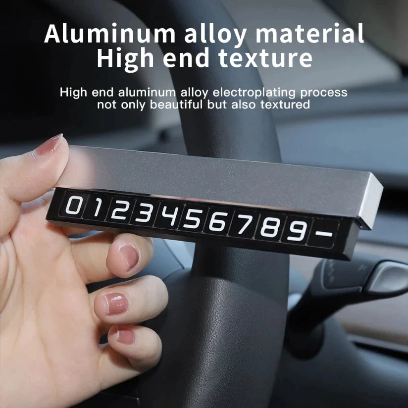 Temporary Car Parking Card Phone Number Holder Luminous Telephone