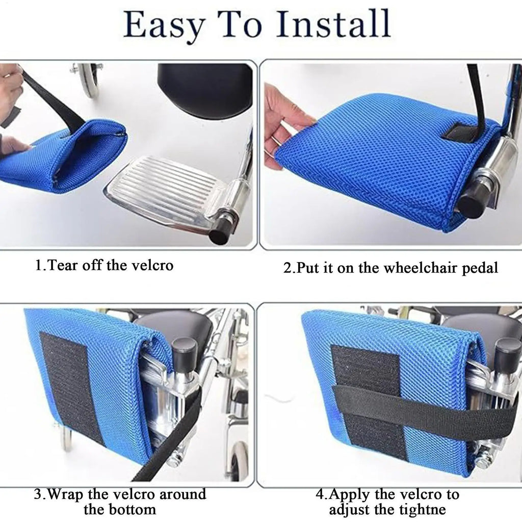 Wheelchair Footrest Pad Soft Non Slip Foot Pedal Cover 1 Pair Elderly