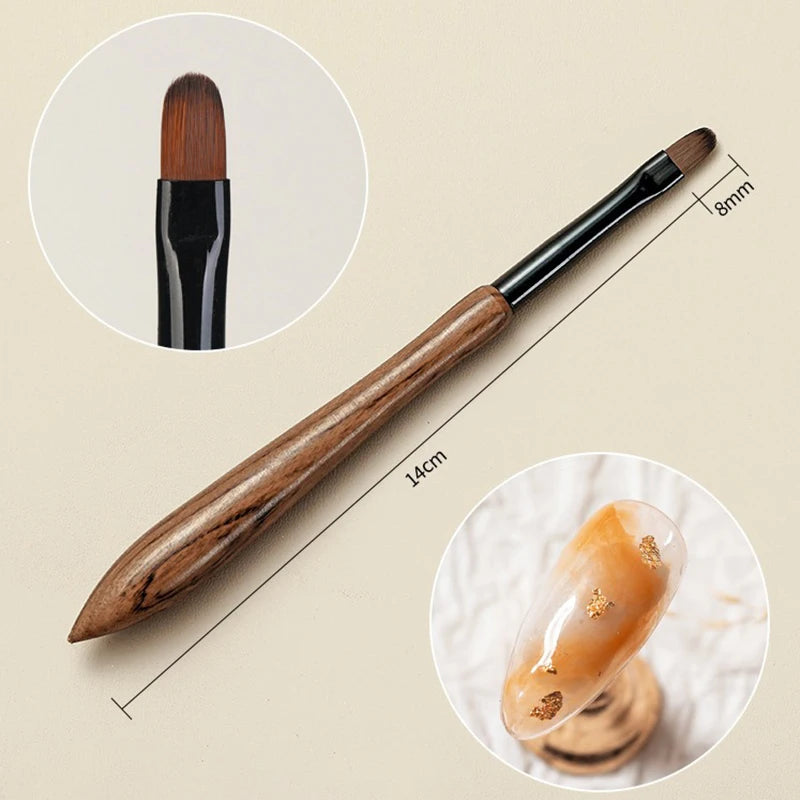 Soft Nylon Wood Handle Watercolor Nail Brush Art Liner Stripes Grid Zpaxo 07