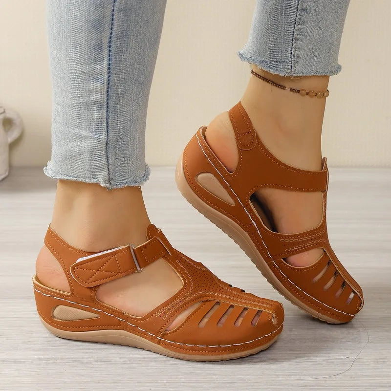 Summer Women Sandals Lightweight Wedge Shoes Trend Premium Orthopedic Zpaxo