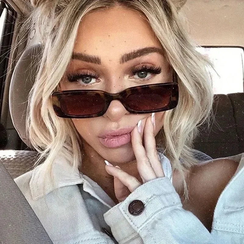 Retro Rectangle Sunglasses – UV400 Anti-Glare Vintage Eyewear Retro Sunglasses Zpaxo
