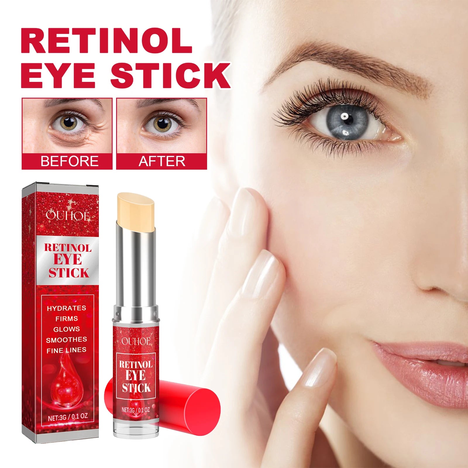 Retinol Eye Cream Stick – Dark Circles & Anti-Wrinkle Retinol Eye Cream Zpaxo
