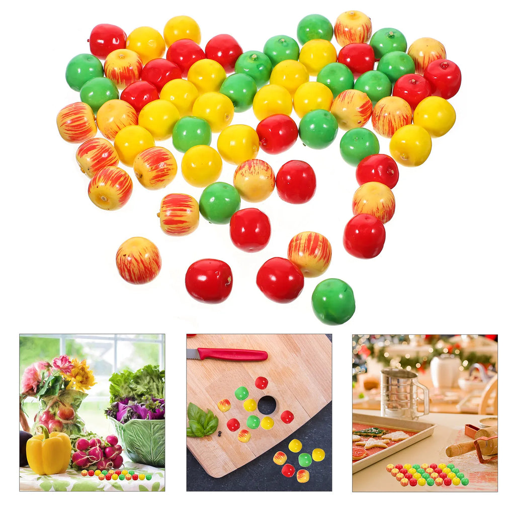 Realistic Foam Mini Apples Artificial Fruit Decor Home Kitchen Party