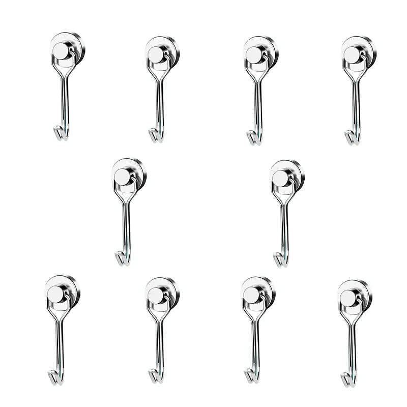 Heavy-duty Magnetic Hooks Multi-purpose Round Hanger Door Fridge No Zpaxo hook-10pcs