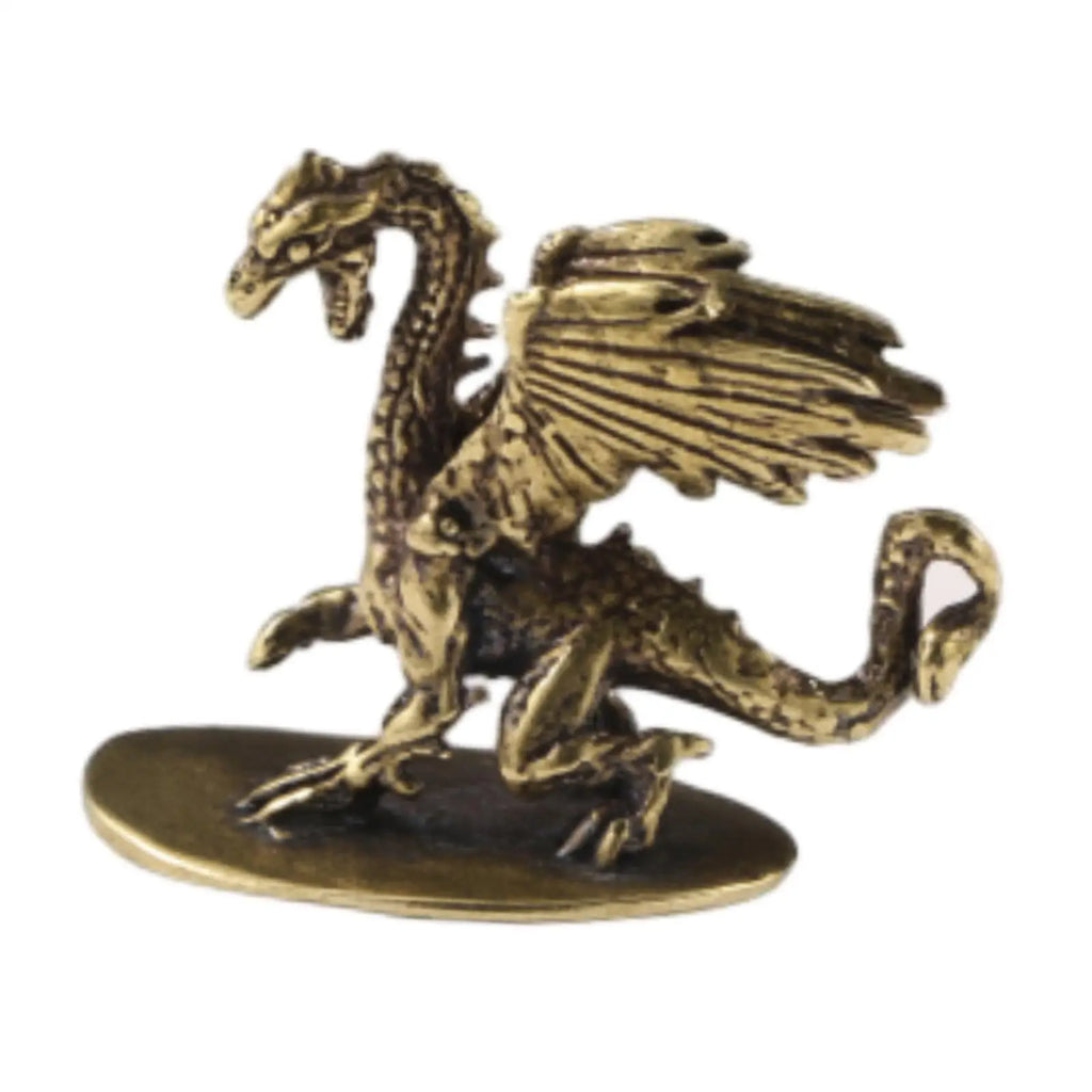 Brass Flying Dragon Figurine – Miniature Tea Pet Sculpture Dragon Figurine Zpaxo